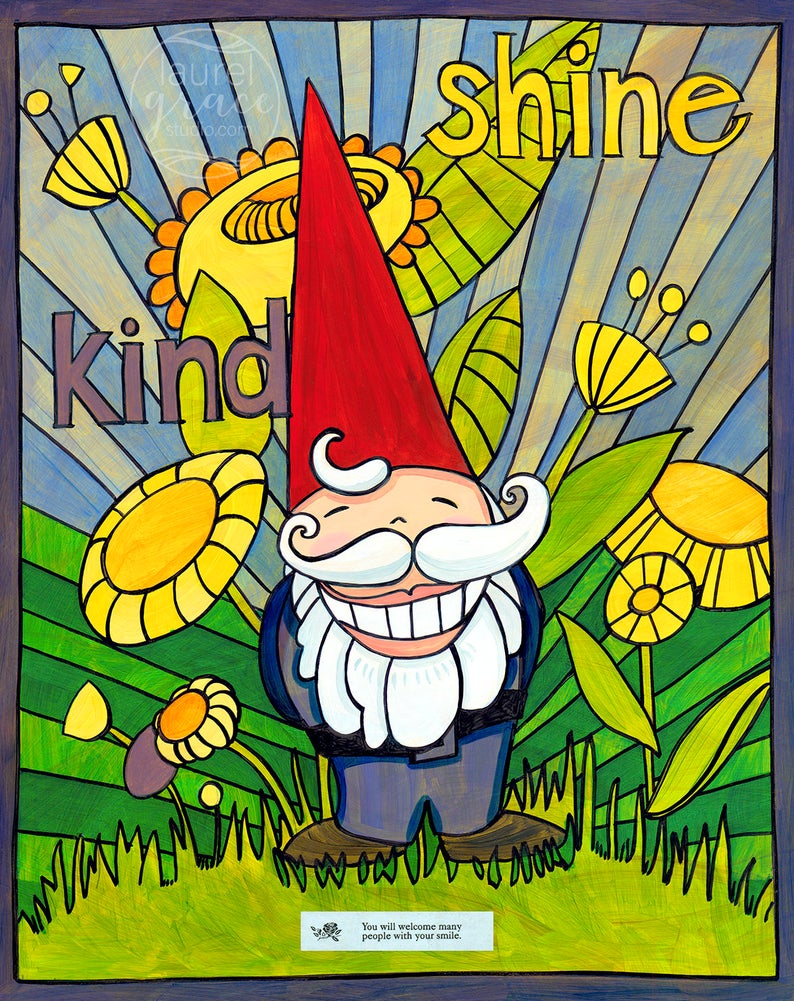"Shine Kind" <br /> Art Print Inspired by Fortune Cookies, Matted
