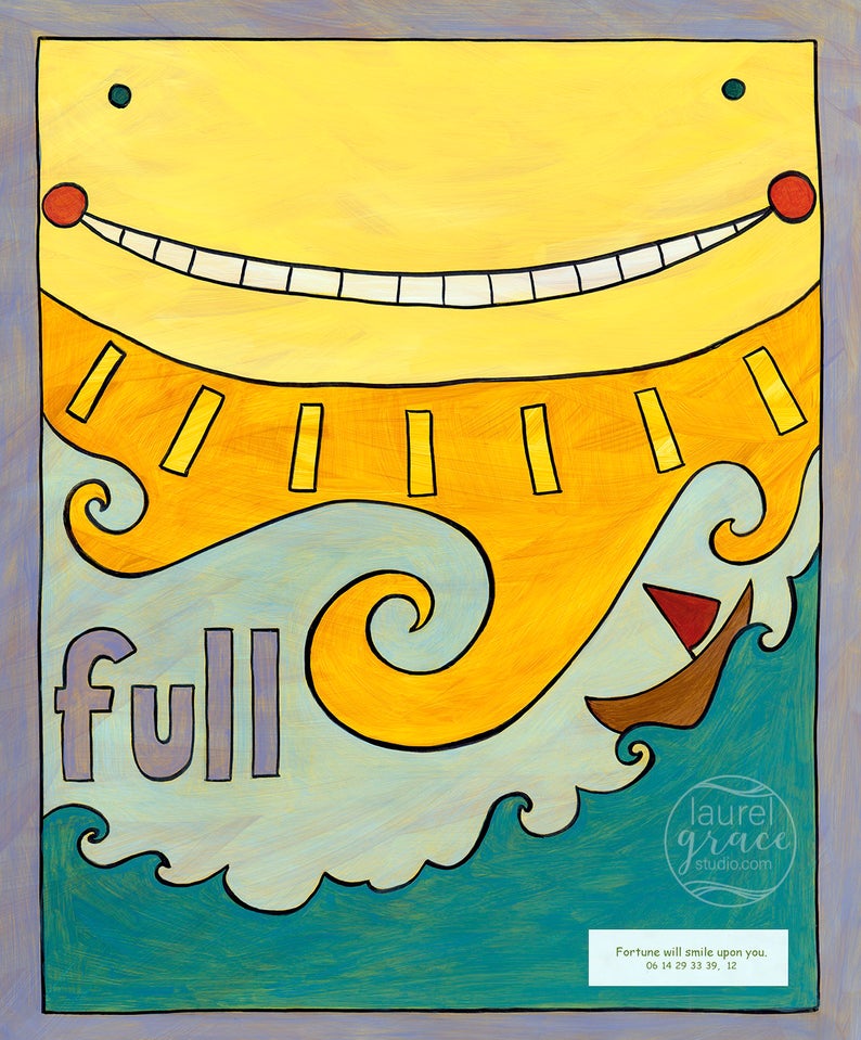 "Full" <br /> Art Print Inspired by Fortune Cookies, Matted