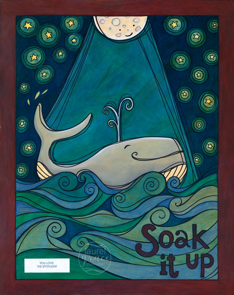 "Soak It Up" <br /> Art Print Inspired by Fortune Cookies, Matted